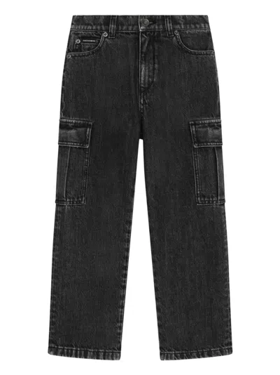 DOLCE & GABBANA LOGO-PLAQUE CARGO JEANS