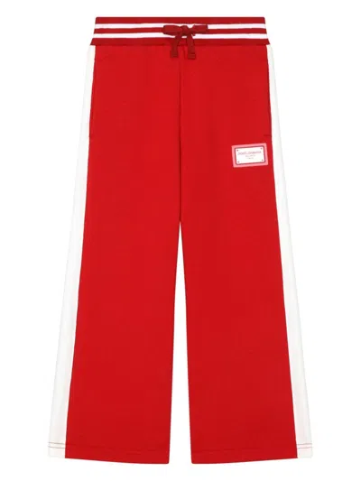 DOLCE & GABBANA LOGO-PLAQUE COTTON JOGGERS