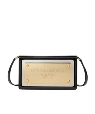 DOLCE & GABBANA DOLCE  GABBANA BRANDED PLATE CROSSBODY BAG