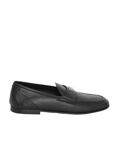 DOLCE & GABBANA DOLCE  GABBANA LOGO PLAQUE SLIP-ON LOAFERS