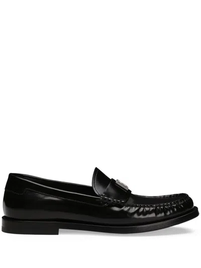 DOLCE & GABBANA LOGO-PLAQUE LOAFERS