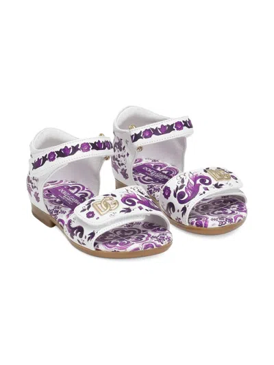 DOLCE & GABBANA LOGO-PLAQUE SANDALS