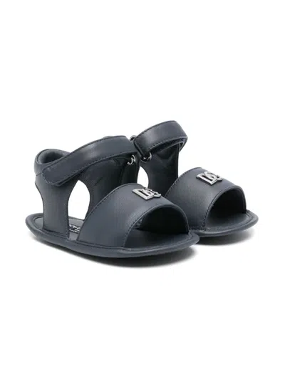DOLCE & GABBANA LOGO-PLAQUE SANDALS