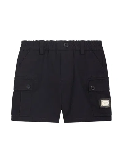 DOLCE & GABBANA LOGO-PLAQUE SHORTS