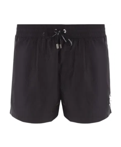 DOLCE & GABBANA DOLCE  GABBANA LOGO-PLAQUE DRAWSTRING SWIM SHORTS