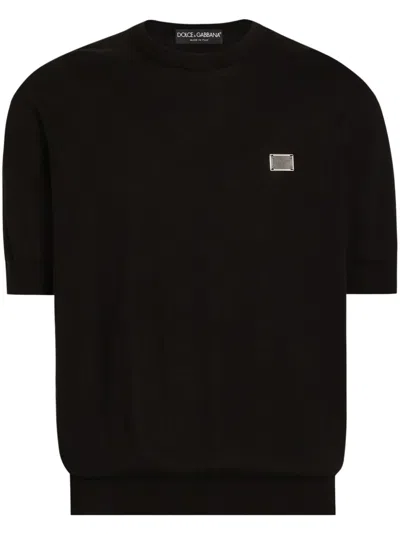 DOLCE & GABBANA LOGO-PLAQUE T-SHIRT