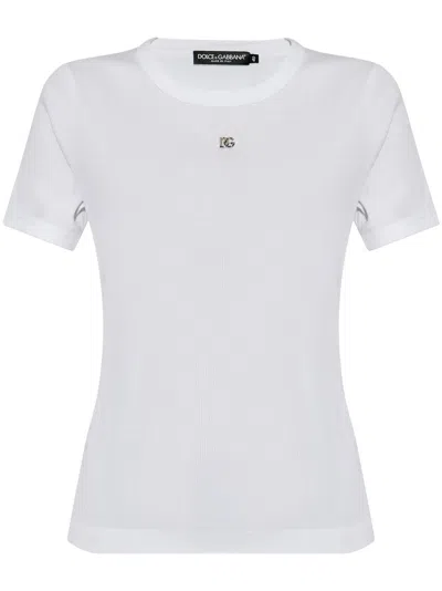 DOLCE & GABBANA LOGO-PLAQUE T-SHIRT