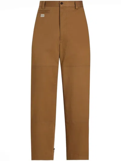 DOLCE & GABBANA LOGO-PLAQUE TROUSERS