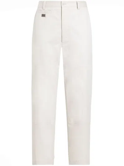 DOLCE & GABBANA LOGO-PLAQUE TROUSERS