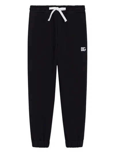 DOLCE & GABBANA LOGO-PRINT CASUAL TROUSERS