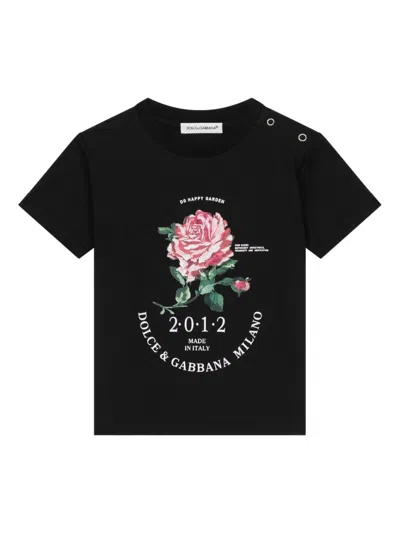 DOLCE & GABBANA LOGO-PRINT COTTON T-SHIRT