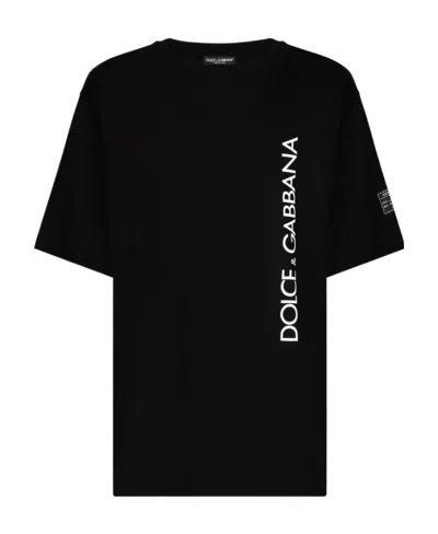 DOLCE & GABBANA DOLCE  GABBANA LOGO PRINTED CREWNECK T-SHIRT