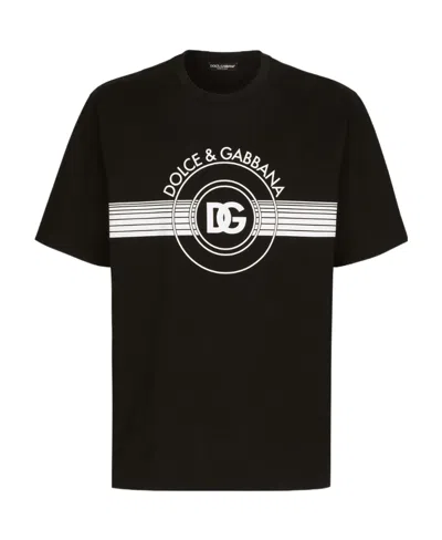 DOLCE & GABBANA DOLCE  GABBANA LOGO PRINTED CREWNECK T-SHIRT