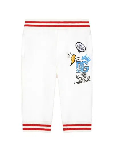 DOLCE & GABBANA LOGO-PRINT JERSEY JOGGINGS