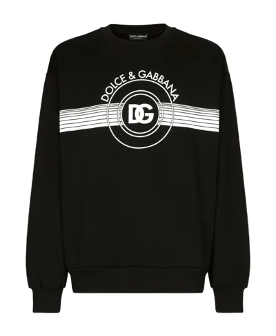 DOLCE & GABBANA DOLCE  GABBANA LOGO PRINTED CREWNECK SWEATSHIRT