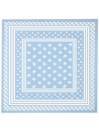 DOLCE & GABBANA DNA LOGO-PRINT SILK SCARF
