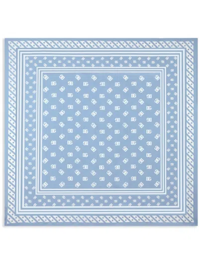 DOLCE & GABBANA DNA LOGO-PRINT SILK SCARF
