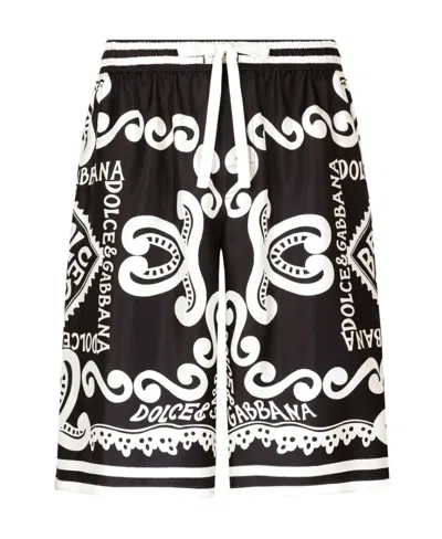 DOLCE & GABBANA DOLCE  GABBANA ALL-OVER GRAPHIC PRINTED DRAWSTRING SHORTS