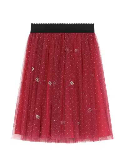 DOLCE & GABBANA LOGO-PRINT SKIRT