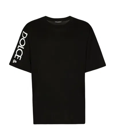 DOLCE & GABBANA DOLCE  GABBANA LOGO PRINTED CREWNECK T-SHIRT