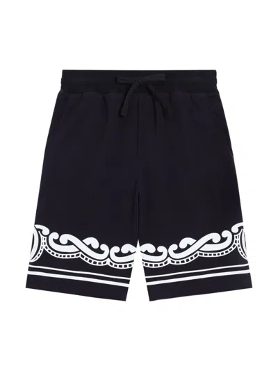 DOLCE & GABBANA LOGO-PRINT TRACK SHORTS