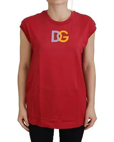 DOLCE & GABBANA DOLCE & GABBANA LOGO TANK TOP T-SHIRT IN - TOPS - RED -SIZE 40