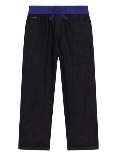 DOLCE & GABBANA LOGO-TRIM JEANS