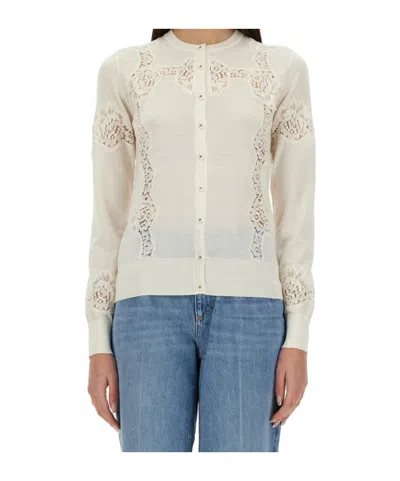 DOLCE & GABBANA DOLCE  GABBANA LACE DETAILED TOP