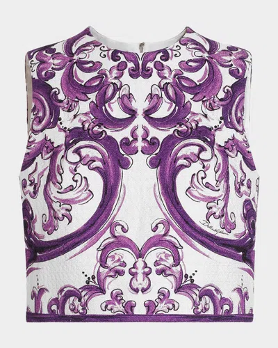 DOLCE & GABBANA MAJOLICA BOXY CROP TOP