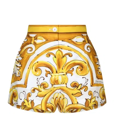 DOLCE & GABBANA DOLCE  GABBANA MAJOLICA-PRINTED POPLIN SHORTS