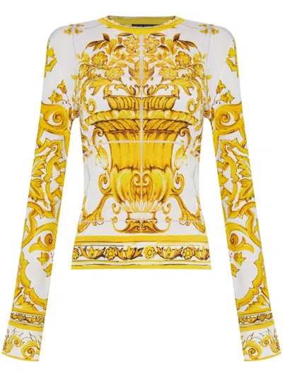 DOLCE & GABBANA MAJOLICA PRINT SWEATER