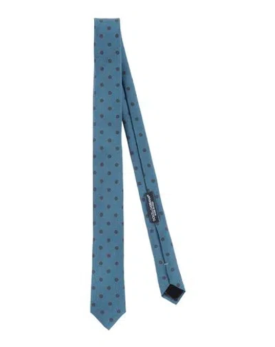 DOLCE & GABBANA DOLCE & GABBANA MAN TIES & BOW TIES SLATE BLUE SIZE - SILK