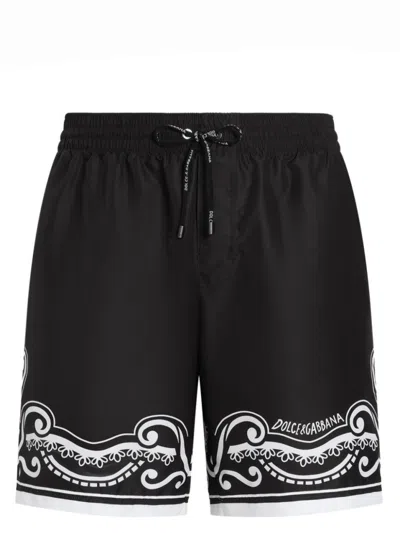 DOLCE & GABBANA DOLCE & GABBANA MARE NERO SWIM SHORTS
