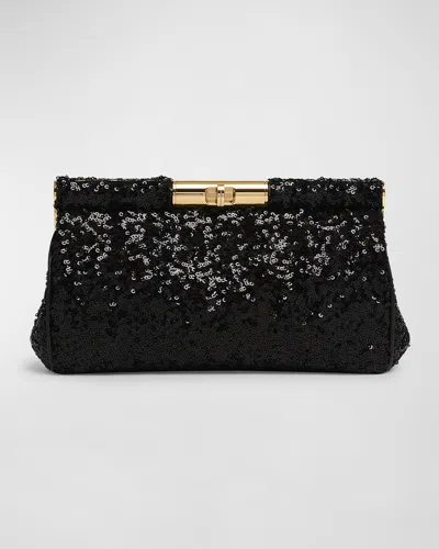DOLCE & GABBANA MARLENE MEDIUM SEQUINED CLUTCH BAG