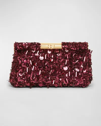 DOLCE & GABBANA MARLENE SEQUINED CLUTCH BAG