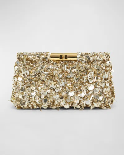 DOLCE & GABBANA MARLENE SEQUINED CLUTCH BAG