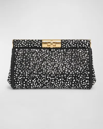 DOLCE & GABBANA MARLENE SMALL EMBELLISHED CLUTCH BAG