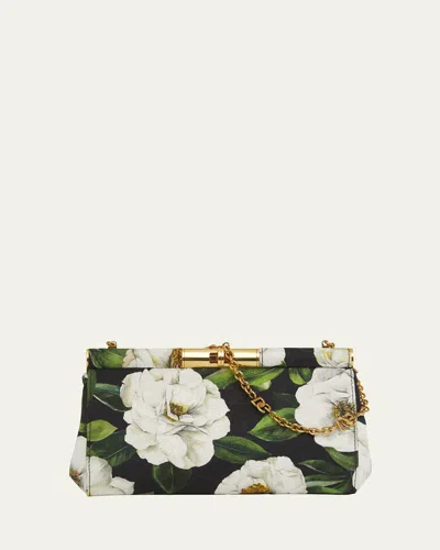 DOLCE & GABBANA MARLENE SMALL FLOWER-PRINT CLUTCH BAG