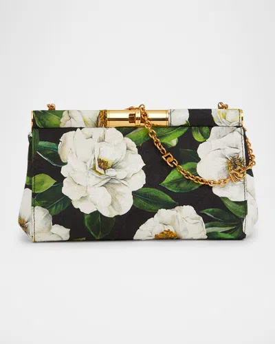 DOLCE & GABBANA MARLENE SMALL FLOWER-PRINT CLUTCH BAG