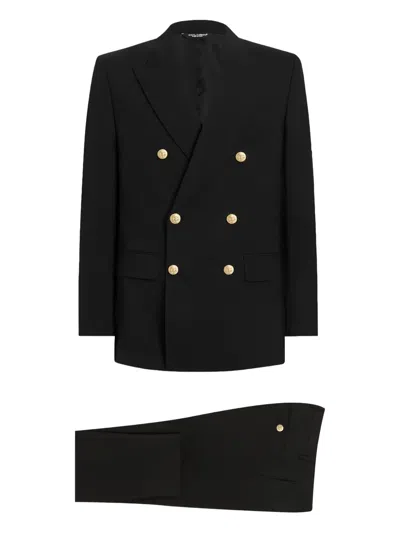 DOLCE & GABBANA MARTINI-FIT GOLD-BUTTON DOUBLE-BREASTED SUIT