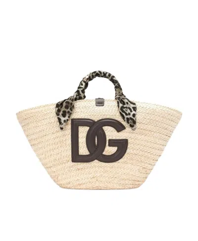 DOLCE & GABBANA DOLCE  GABBANA KENDRA DG PATCH MEDIUM SHOPPER BAG