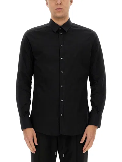 DOLCE & GABBANA DOLCE & GABBANA MEN GOLD POPLIN STRETCH SHIRT