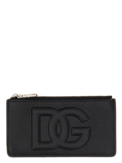 DOLCE & GABBANA MEN'S LEATHER CARD HOLDER
