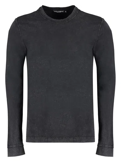 DOLCE & GABBANA MEN'S LONG SLEEVE COTTON T-SHIRT