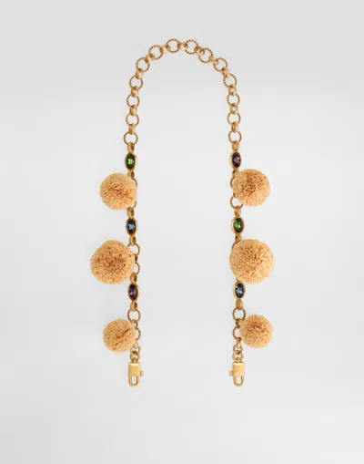 DOLCE & GABBANA METAL BAG SHOULDER STRAP WITH BEZELS