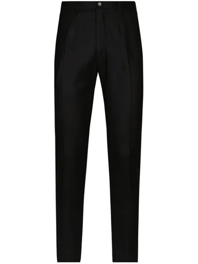 DOLCE & GABBANA FLANNEL TAILORED TROUSERS