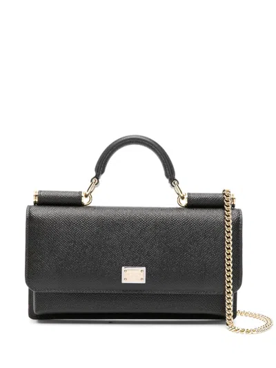 DOLCE & GABBANA DOLCE & GABBANA MINI BAG IN DAUPHINE CALF LEATHER