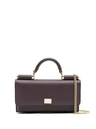 DOLCE & GABBANA DOLCE & GABBANA MINI BAG IN DAUPHINE CALF LEATHER