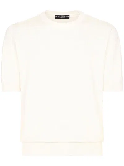 DOLCE & GABBANA DG-LOGO SILK SWEATER