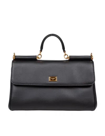 DOLCE & GABBANA DOLCE & GABBANA MY SICILY HANDBAG IN PLONGÉ CALFSKIN
